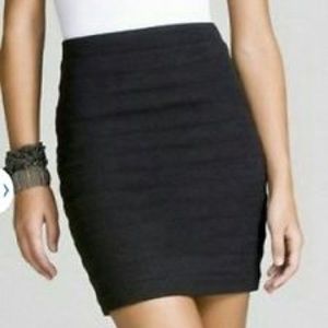 Express Black Banded Mini Skirt Size 6